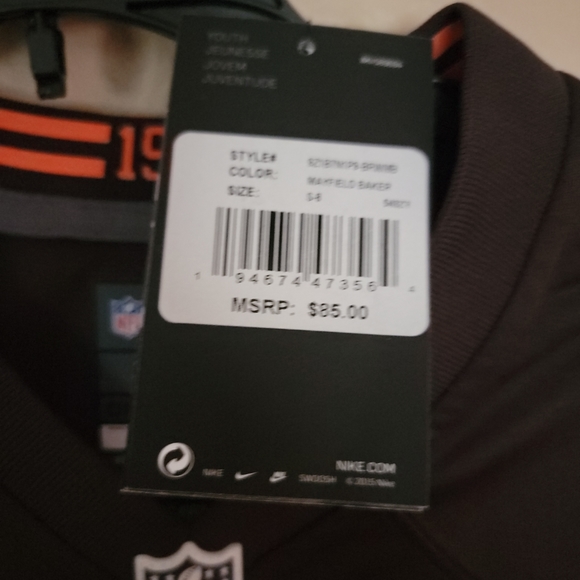 #6 Baker Mayfield Cleveland Browns Home Nike On-Field Jersey.Youth various sizes - Picture 10 of 11